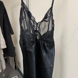 Victoria's Secret Black Lace Chemise